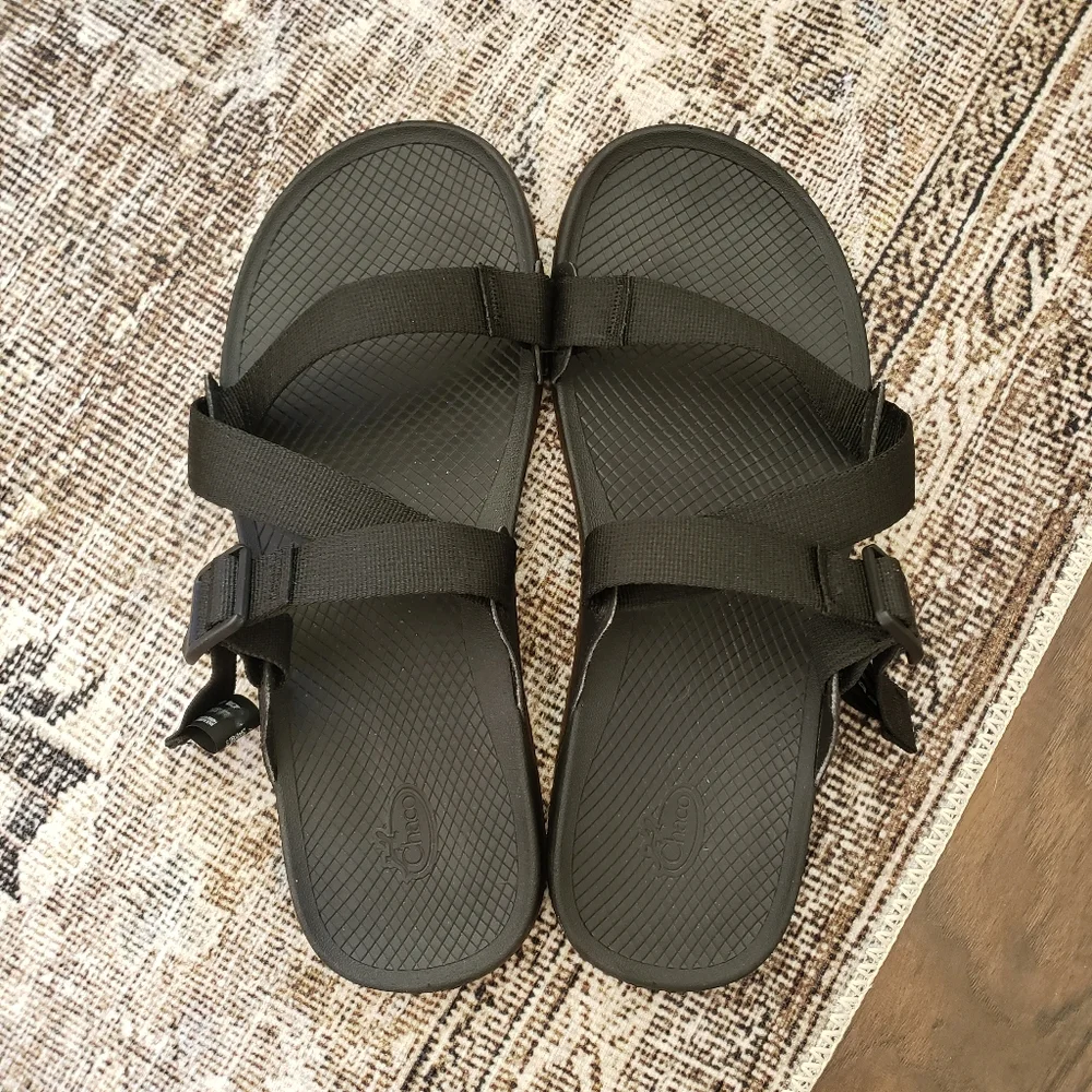 Men's Black Chaco Lowdown Slide Sandals 12 - Picture 2 of 5